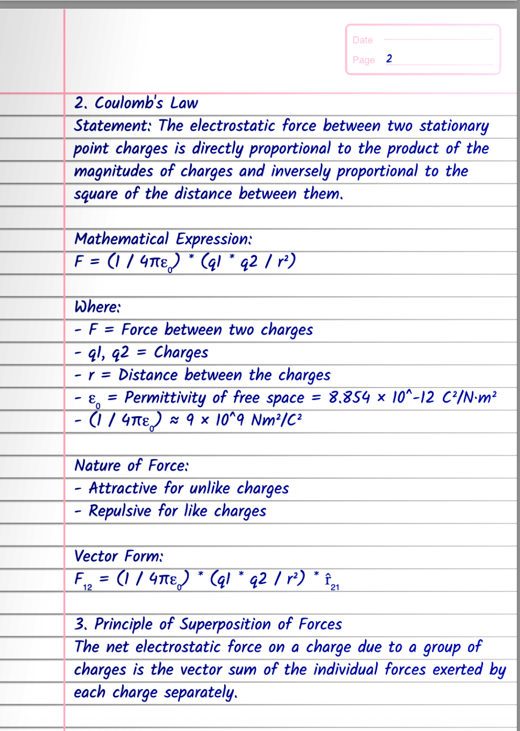 Complete Class 12 Physics Notes | Clear Handwritten + Clean Digital
